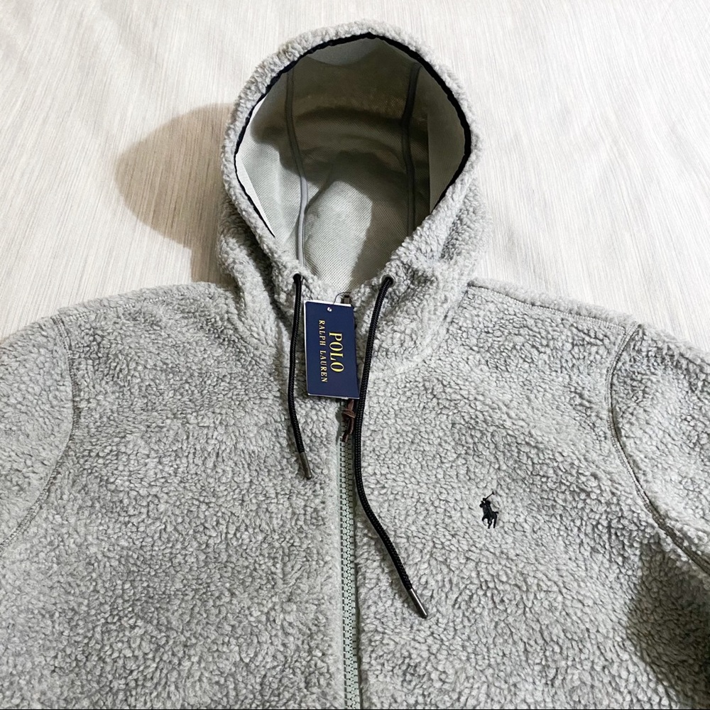 Polo Ralph Lauren Sherpa Full Zip Hooded Jacket - Picture 3 of 13
